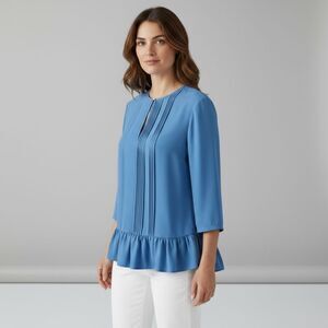 Banana Republic Ladies Turquoise Blouse – Size S 3/4 sleeve